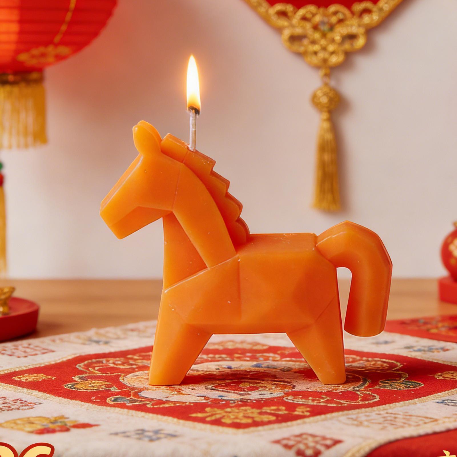 Model Kit Horse - شمعة معطرة على شكل حصان، ديكور