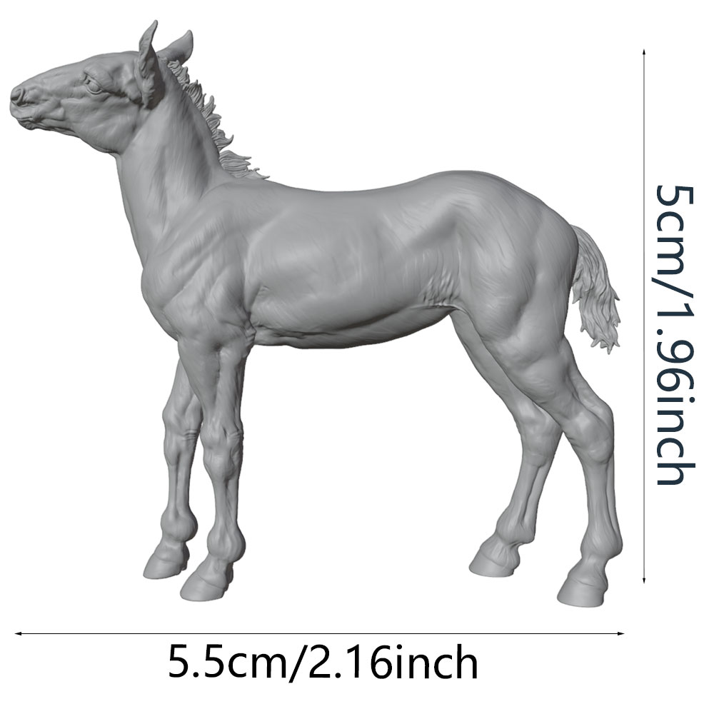 Model Kit Horse - تمثال حصان مصغر من الراتنج بتفاصيل