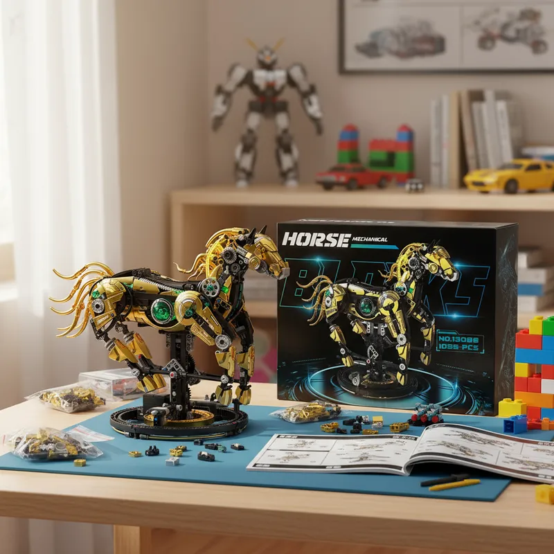 Model Kit Horse - 2025 الميكانيكية الحصان الحيوان اللبنات مجموعة