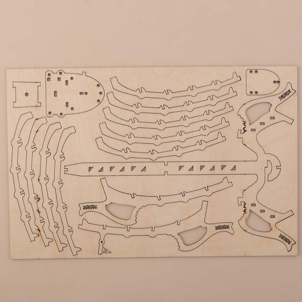 Model Kit Wood - نموذج طائرة خشبية للبناء الميكانيكي، تصميم
