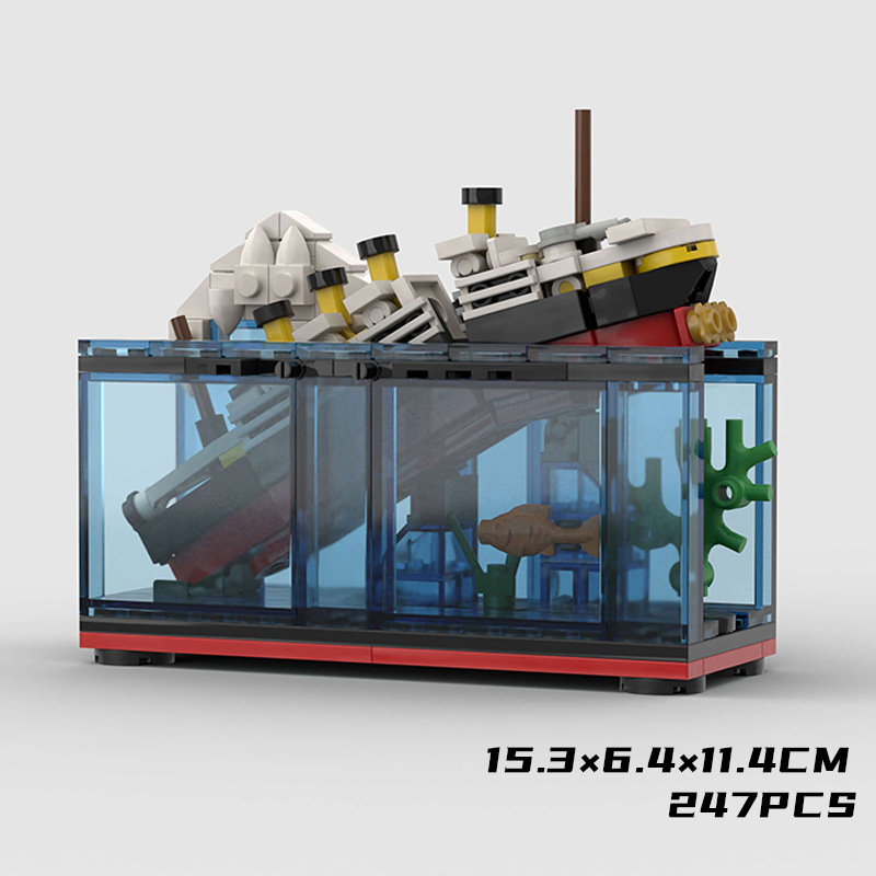 كسر تيتانيك نصف مع حافظة لبنات - مراجعة Model Kit Titanic وسعره